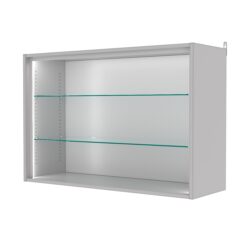 Витрина настенная с регулировочными полками №3-1ГГ-РЕГ-П, Серый