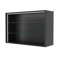 Витрина настенная с регулировочными полками №3-1ГГ-РЕГ-П, Черный