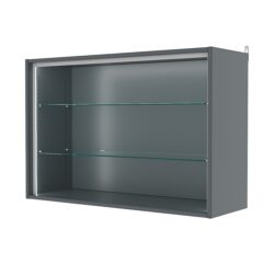 Витрина настенная с регулировочными полками №3-1ГГ-РЕГ-П, Темно-Серый