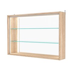 Витрина настенная №3-2Г-П с зеркалом, Дуб Сонома