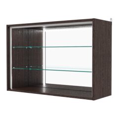 Витрина настенная №3-2ГГ-П с зеркалом, Дуб Венге