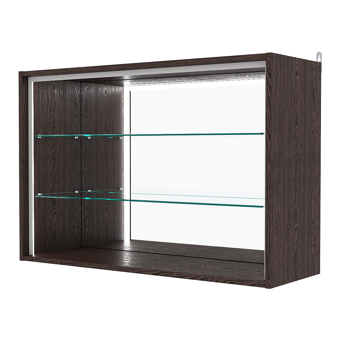 Витрина настенная №3-2ГГ-П с зеркалом, Дуб Венге