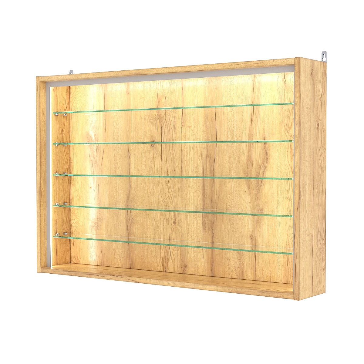 Витрина настенная №3-5Г-П, Дуб Золотистый