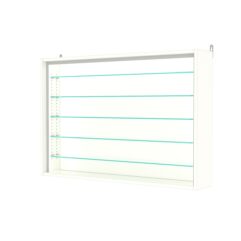 Витрина настенная с регулировочными полками №3-5Г-РЕГ-П, Белый