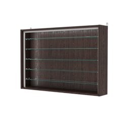 Витрина настенная с регулировочными полками №3-5Г-РЕГ-П, Дуб Венге