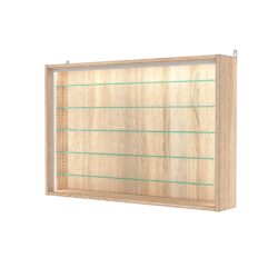 Витрина настенная с регулировочными полками №3-5Г-РЕГ-П, Дуб Сонома