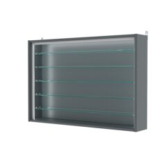 Витрина настенная с регулировочными полками №3-5Г-РЕГ-П, Темно-Серый