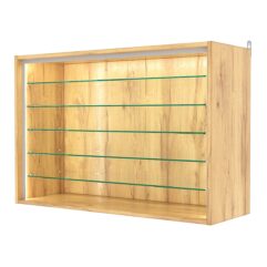 Витрина настенная №3-5ГГ-П, Дуб Золотистый