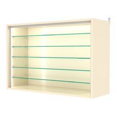 Витрина настенная №3-5ГГ-П, Крем Вайс