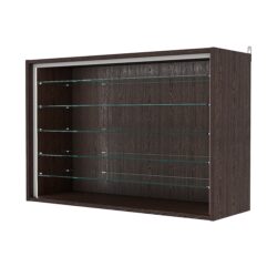 Витрина настенная с регулировочными полками №3-5ГГ-РЕГ-П, Дуб Венге