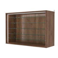 Витрина настенная с регулировочными полками №3-5ГГ-РЕГ-П, Орех