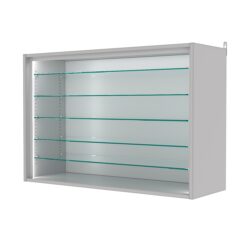 Витрина настенная с регулировочными полками №3-5ГГ-РЕГ-П, Серый