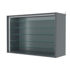 Витрина настенная с регулировочными полками №3-5ГГ-РЕГ-П, Темно-Серый