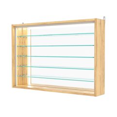 Витрина настенная №3-6Г-П с зеркалом, Дуб Золотистый