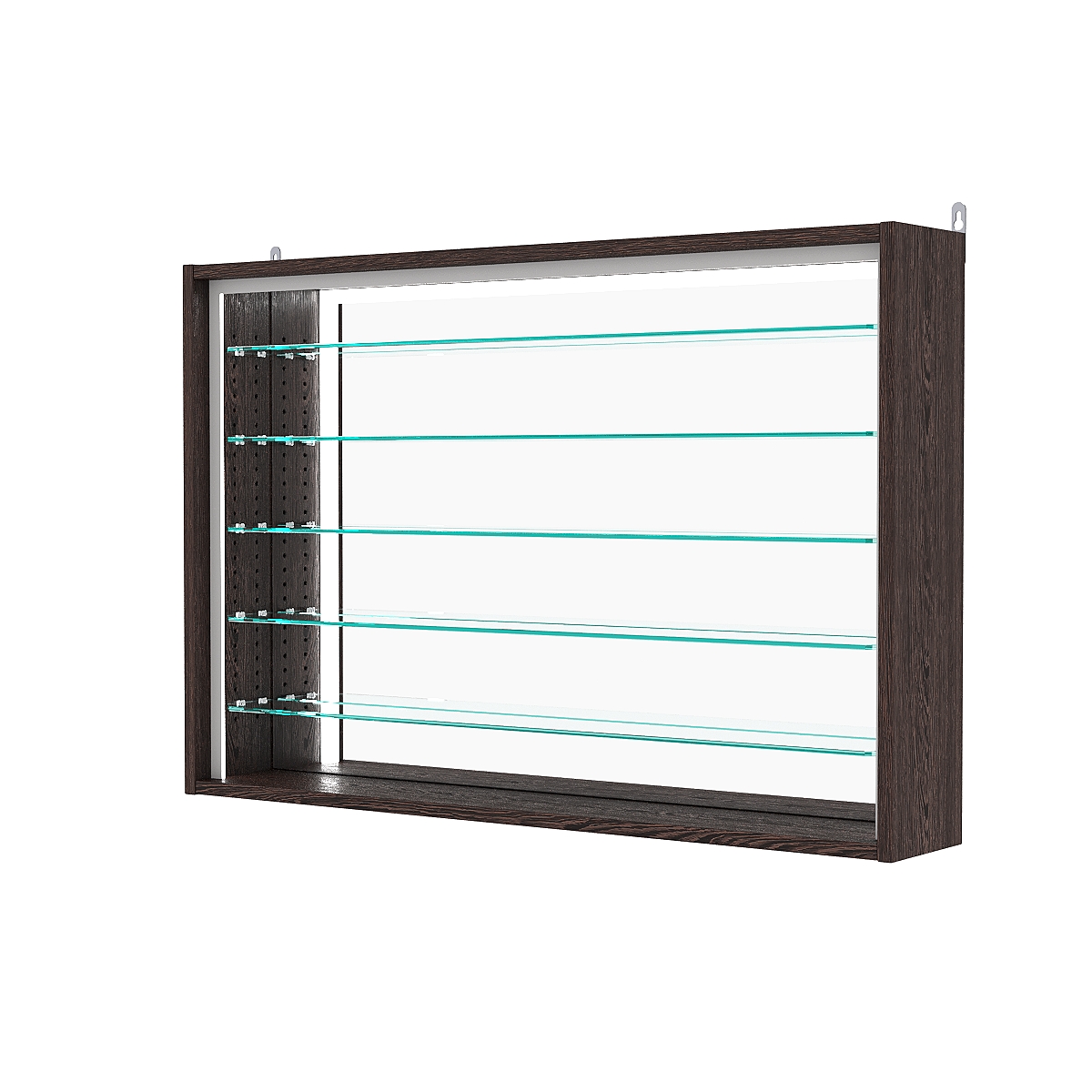 Витрина настенная с регулировочными полками №3-6Г-РЕГ-П с зеркалом, Дуб Венге