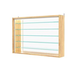 Витрина настенная с регулировочными полками №3-6Г-РЕГ-П с зеркалом, Дуб Золотистый