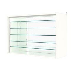 Витрина настенная с регулировочными полками №3-6ГГ-РЕГ-П с зеркалом, Белый