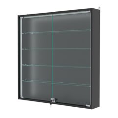 Витрина настенная с регулировочными полками №4-1А-РЕГ-П, Черный