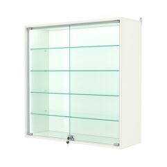 Витрина настенная №4-1АГ-П, Белый