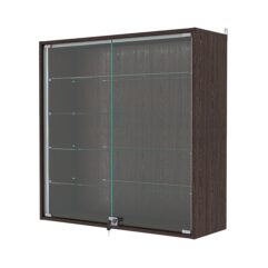 Витрина настенная №4-1АГ-П, Дуб Венге