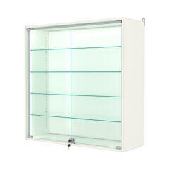 Витрина настенная с регулировочными полками №4-1АГ-РЕГ-П, Белый