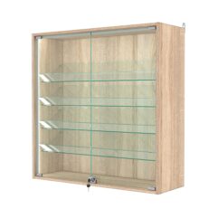 Витрина настенная №4-1АКГ-П, Дуб Сонома