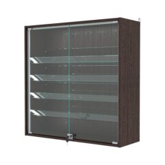 Витрина настенная с регулировочными полками №4-1АКГ-РЕГ-П, Дуб Венге