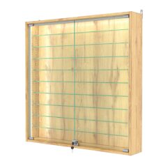 Витрина настенная с регулировочными полками №4-5А-РЕГ-П, Дуб Золотистый