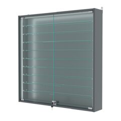 Витрина настенная с регулировочными полками №4-5А-РЕГ-П, Темно-Серый