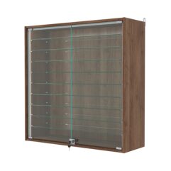 Витрина настенная с регулировочными полками №4-5АГ-РЕГ-П, Орех