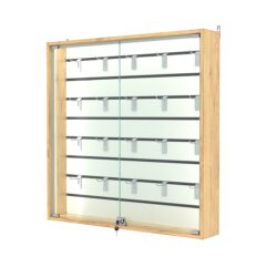 Витрина настенная №4-1Б-П с экономпанелью, без полок, Дуб Золотистый