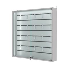 Витрина настенная №4-1Б-П с экономпанелью, без полок, Серый