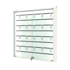 Витрина настенная №4-1БУ-П с экономпанелью, без полок, Белый