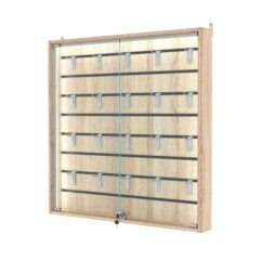 Витрина настенная №4-1БУ-П с экономпанелью, без полок, Дуб Сонома