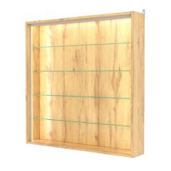 Витрина настенная №4-1Г-П, Дуб Золотистый