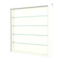 Витрина настенная с регулировочными полками №4-1Г-РЕГ-П, Белый