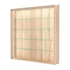 Витрина настенная с регулировочными полками №4-1Г-РЕГ-П, Дуб Сонома