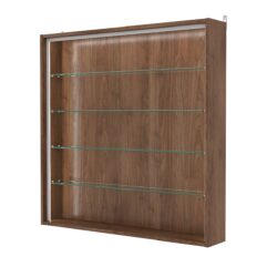 Витрина настенная с регулировочными полками №4-1Г-РЕГ-П, Орех