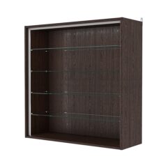 Витрина настенная №4-1ГГ-П, Дуб Венге