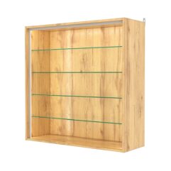 Витрина настенная №4-1ГГ-П, Дуб Золотистый