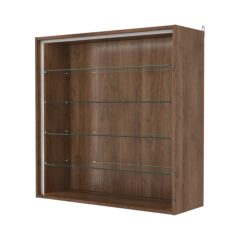 Витрина настенная №4-1ГГ-П, Орех