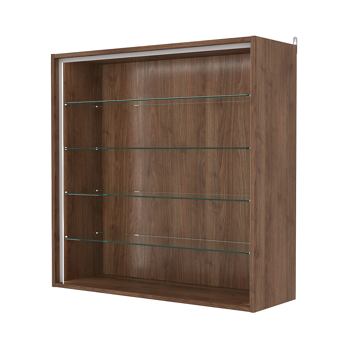 Витрина настенная №4-1ГГ-П, Орех