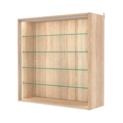 Витрина настенная с регулировочными полками №4-1ГГ-РЕГ-П, Дуб Сонома