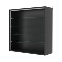 Витрина настенная с регулировочными полками №4-1ГГ-РЕГ-П, Черный