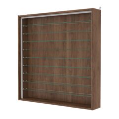 Витрина настенная с регулировочными полками №4-5Г-РЕГ-П, Орех