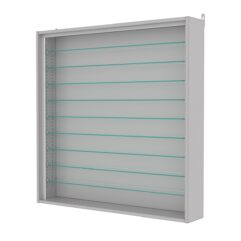 Витрина настенная с регулировочными полками №4-5Г-РЕГ-П, Серый