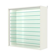 Витрина настенная с регулировочными полками №4-5ГГ-РЕГ-П, Белый