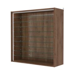 Витрина настенная с регулировочными полками №4-5ГГ-РЕГ-П, Орех