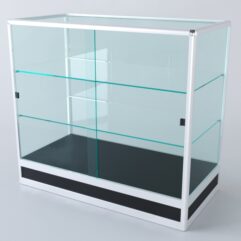 Прилавок из профиля прямоугольный №4 (с дверками), Черный