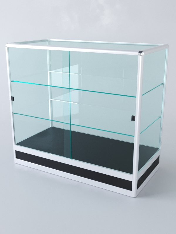 Прилавок из профиля прямоугольный №4 (с дверками), Черный